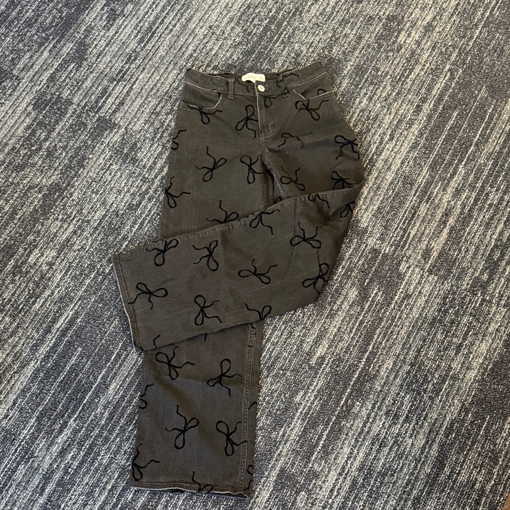Abercrombie Kids Black Bow Jeans